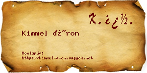 Kimmel Áron névjegykártya